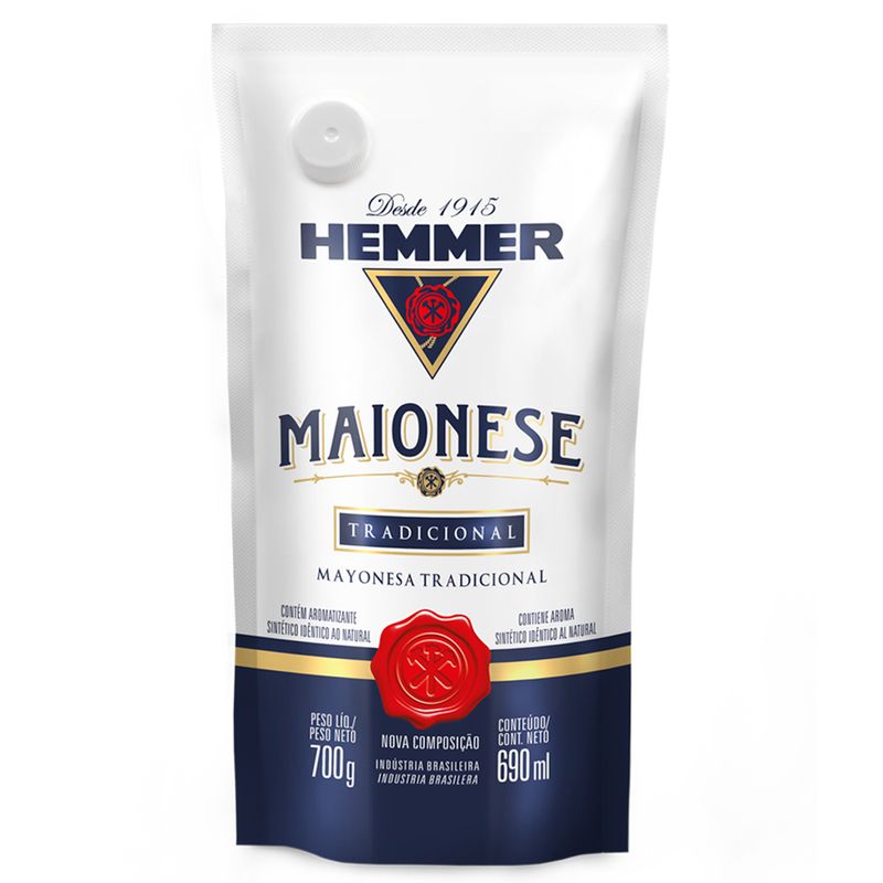 Maionese Hemmer Tradicional 700g Sache (7891031412275)