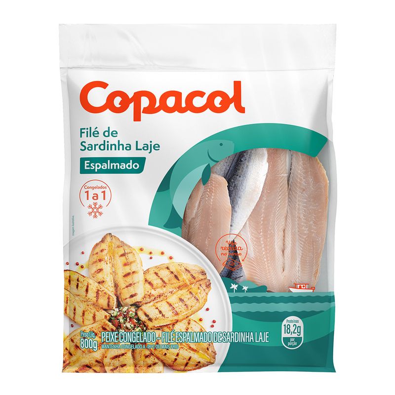Peixe Filé Sardinha Espalmada Copacol 800g (7891527065855)