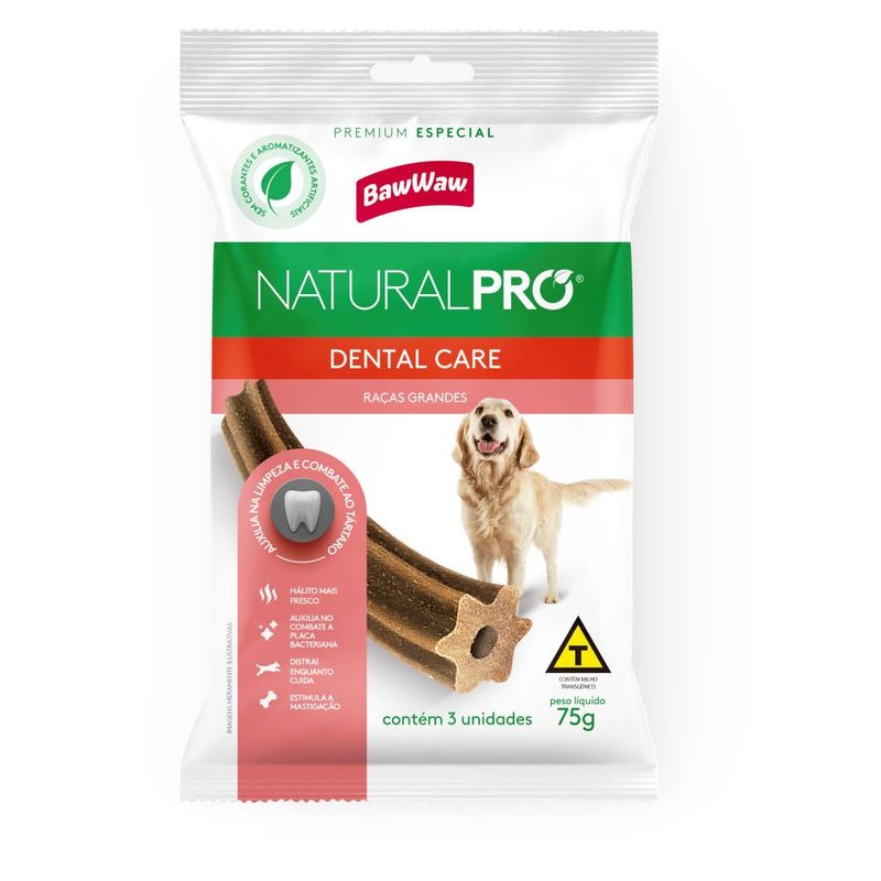 Alimento Cão Baw Waw Natural Pró Dental Care Raças Grandes 75g (7899306042240)