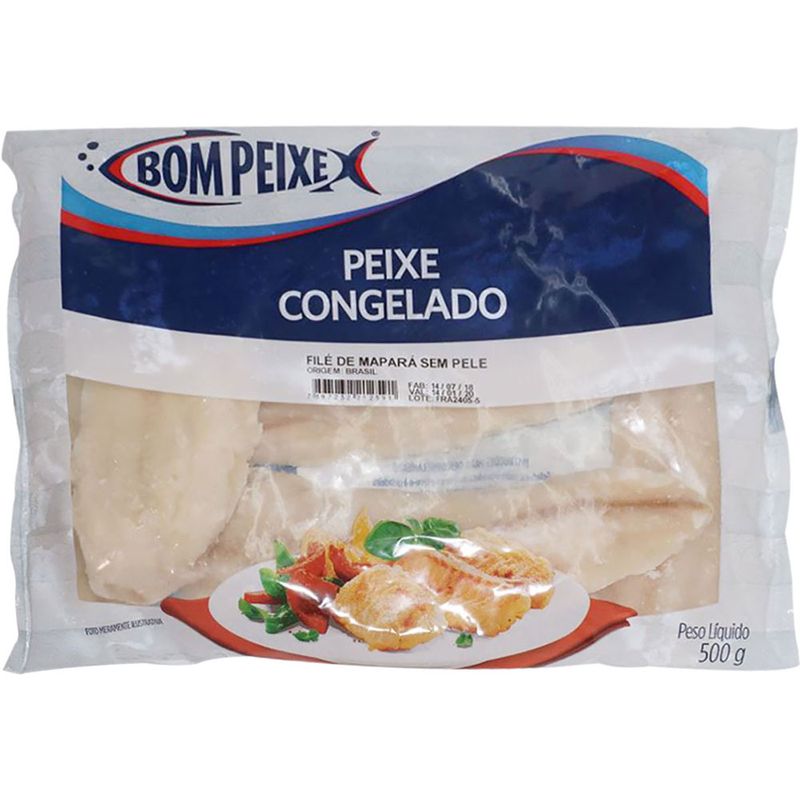 Filé Mapara Sem Pele Bom Peixe Congelado 500 g (7897232212591)
