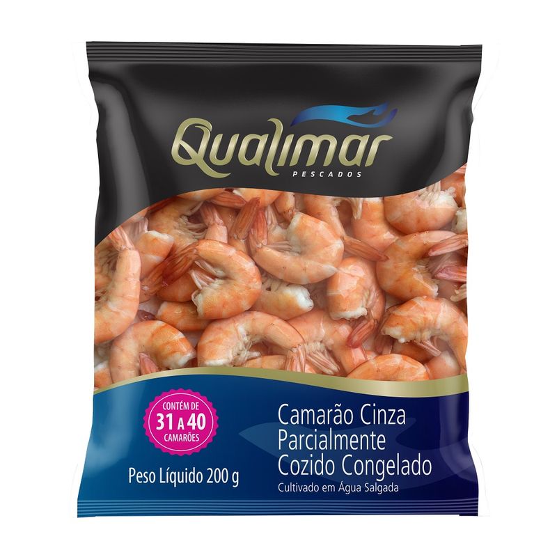 Camarão 31/40 Qualimar Sem Cabeça 200g (7898694040098)