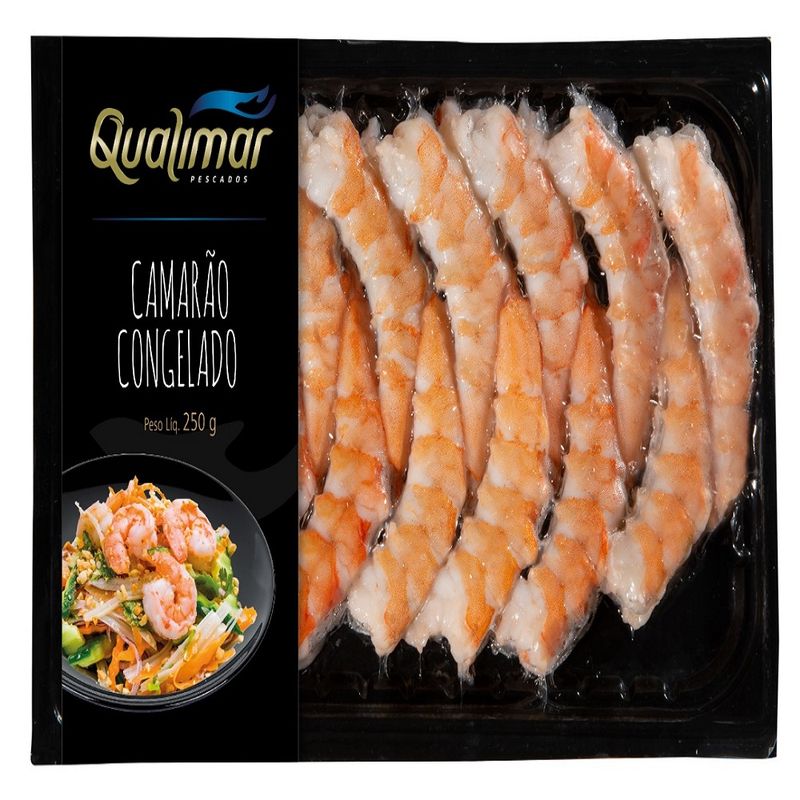 Camarão 21/25 Qualimar Congelado Descascado Esvicerado 250g (7898694040371)