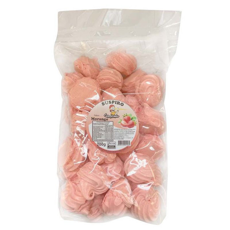 Suspiro Caseirinho Morango 200g (7898420001089)