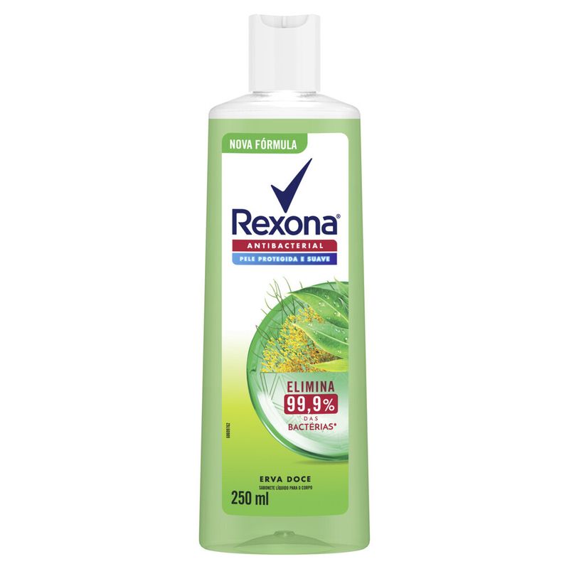 Sabonete Líquido Antibacterial Rexona 250ml Erva Doce (7891150083073)