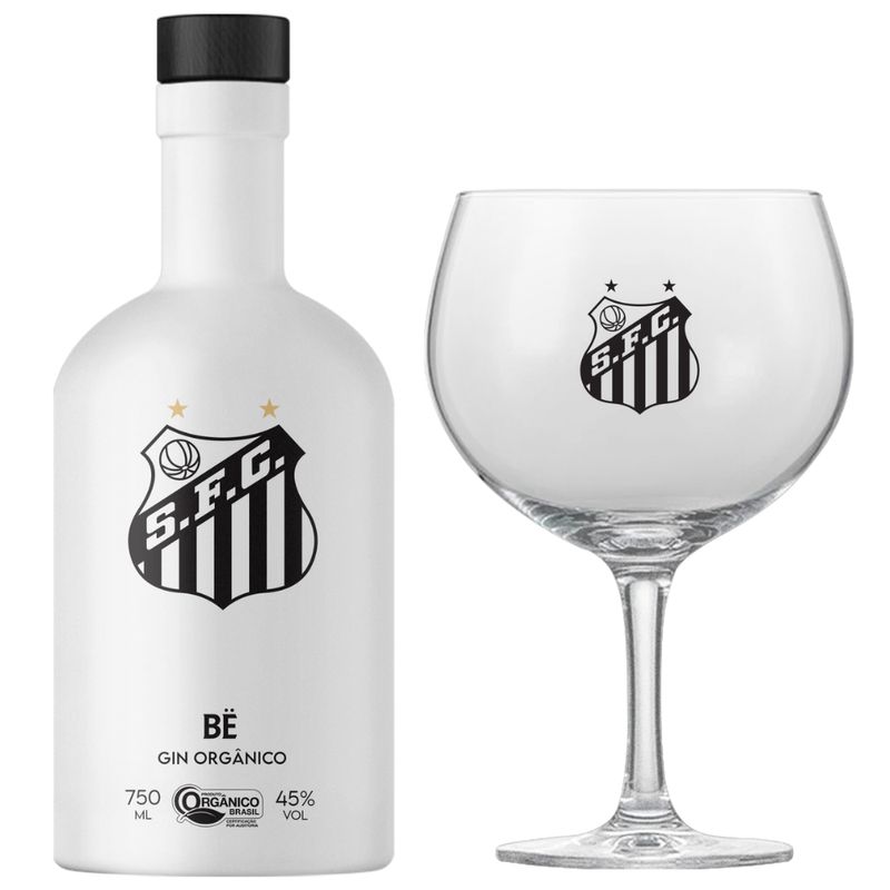 Kit Gin Be Mais Taça Santos 750ml (789003016774)