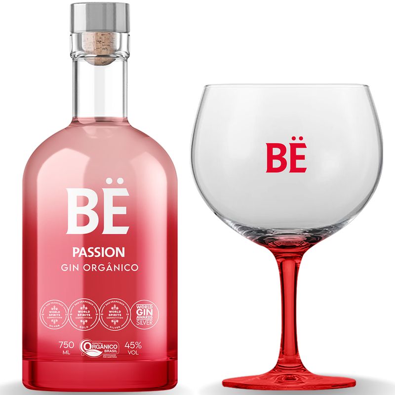 Kit Gin Be Passion MaisTaça 750ml (789003016804)
