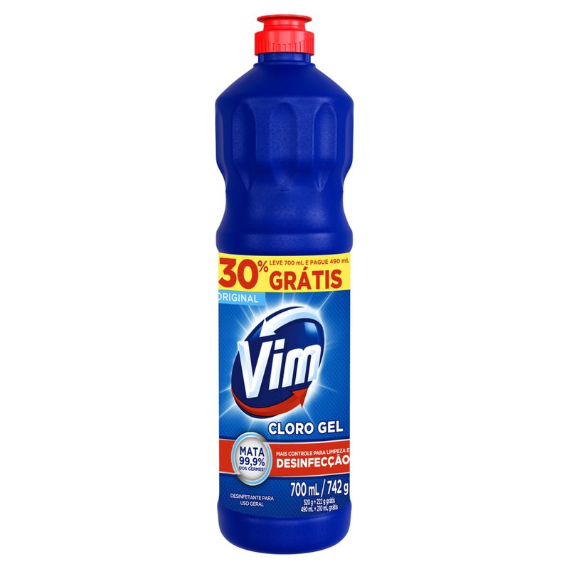 Desinfetante Cloro Gel Vim Grátis 30% 700ml (7891150090811)
