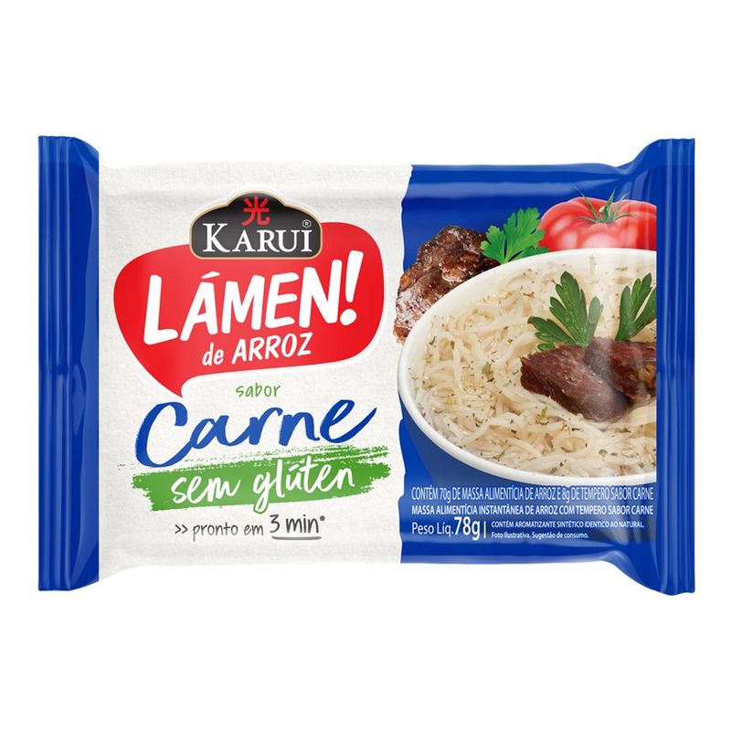 Macarrão Oriental Karui Sem Glúten Carne 75g (7898270962158)