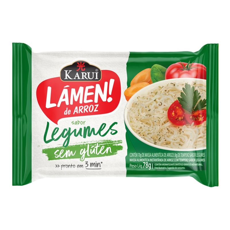 Macarrão Oriental Karui Sem Glúten Legumes 78g (7898270962202)