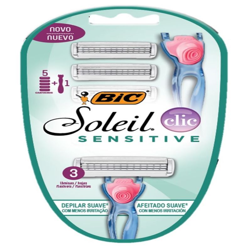 Aparelho Depilador Soleil Sensitive clic com 5 (7501843502926)