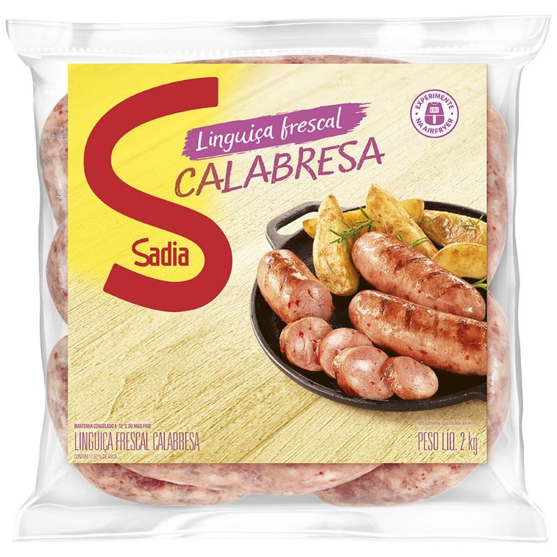 Linguica calabresa Sadia Frescal 2kg (7891515592714)
