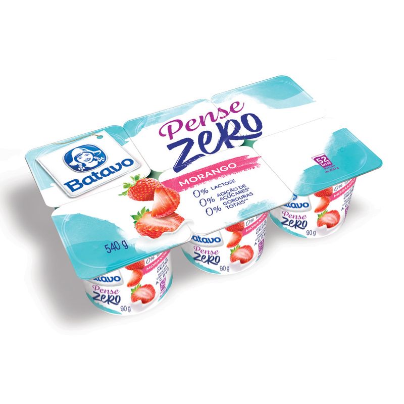 Iogurte Baravo Pense Zero Morango 540g (7891097104664)