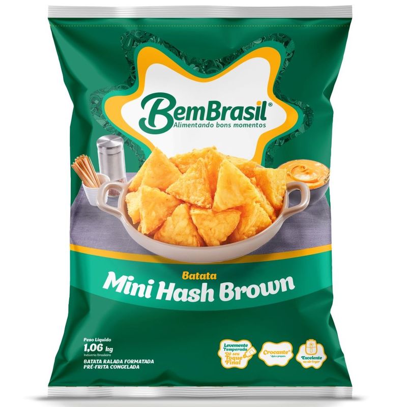 Batata Congelada Bem Brasil Mini Hash Brow Tradicion 1,06kg (7898921567220)