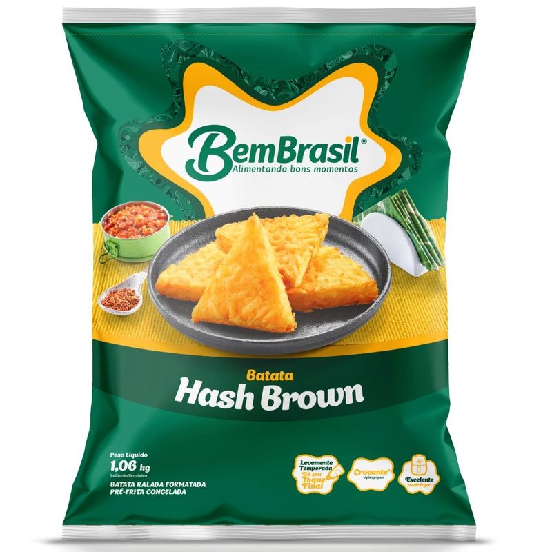 Batata Congelada Bem Brasil Hash Brown 1,06kg (7898921567596)