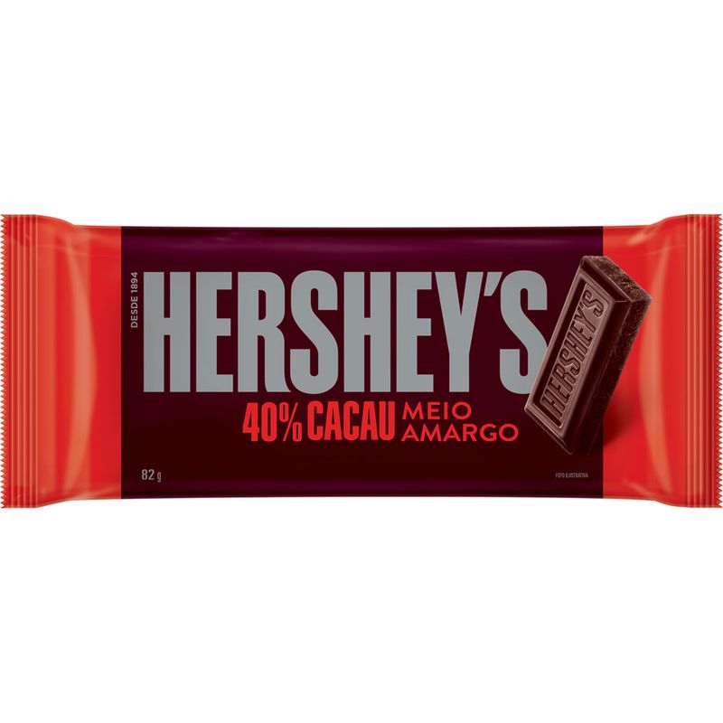 Chocolate Hersherys Tablete Meio Amargo 82g (7899970402838)