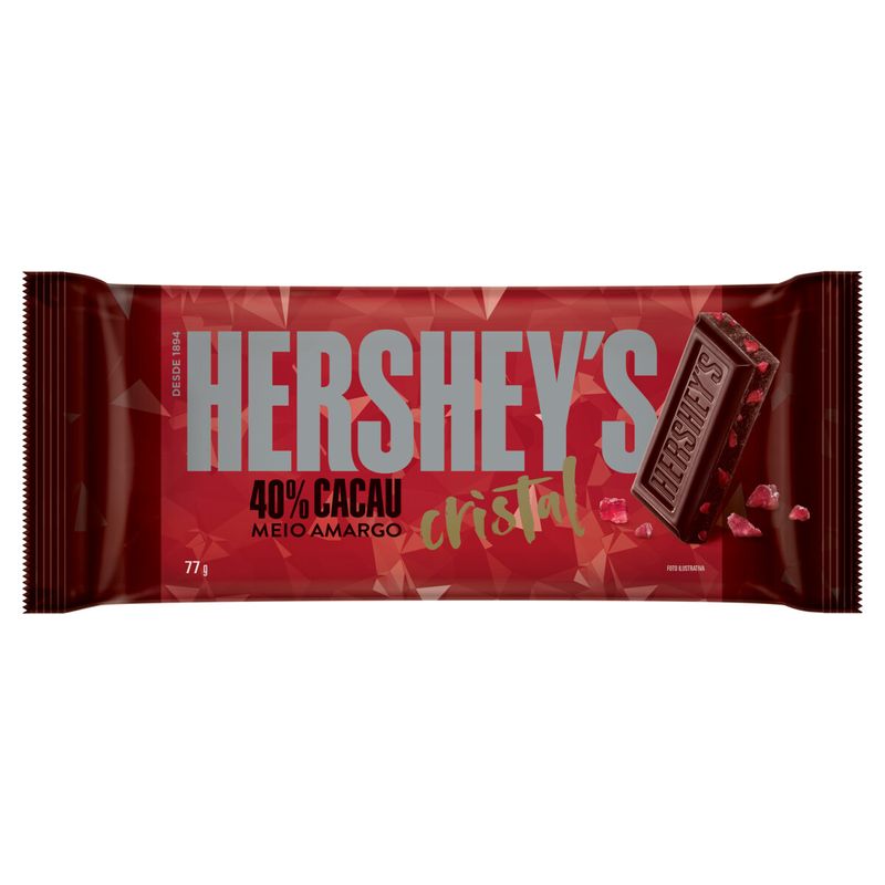 Chocolate Hersheys Tablete Amargo Cristal 77g (7899970402845)