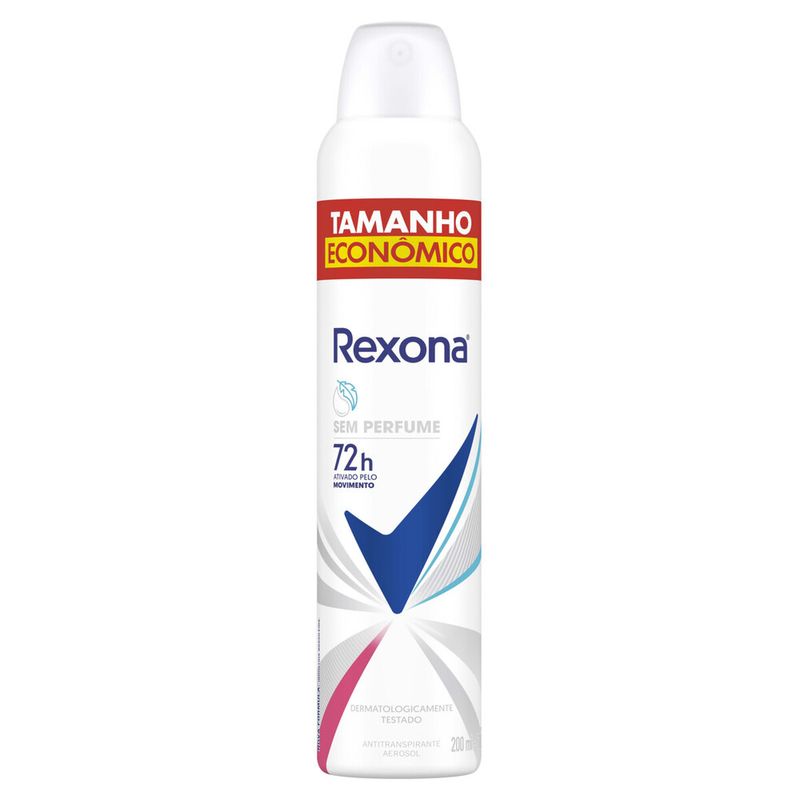 Desodorante Aerosol Rexona Feminino 118,5g Sem Perfume (7891150068841)