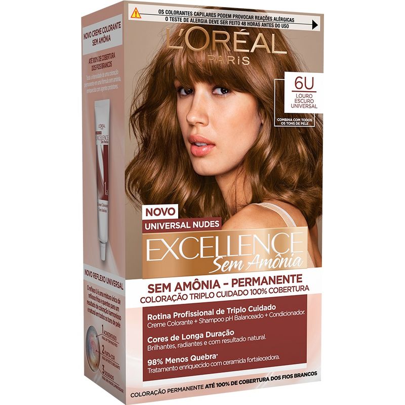 Tintura Excellence Sem Amônia 6 Louro Escuro (7899706237963)