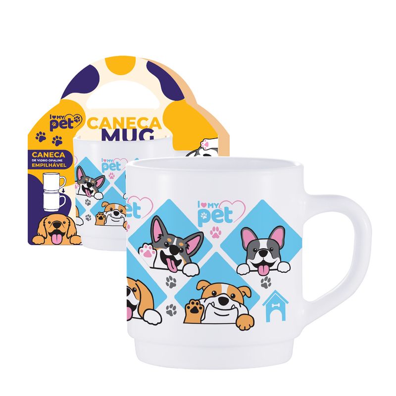 Caneca Vidro Mug I Love Dog Sortido (7908011006956)