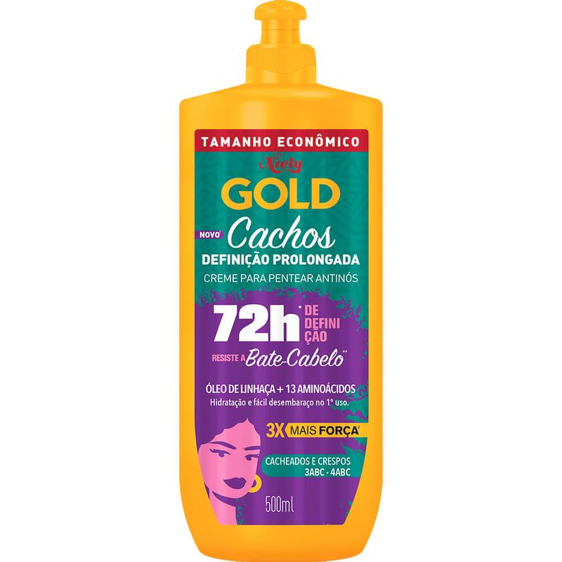 Creme Pentear Niely Gold Cachos Definição Prolongada 500ml (7908615015965)