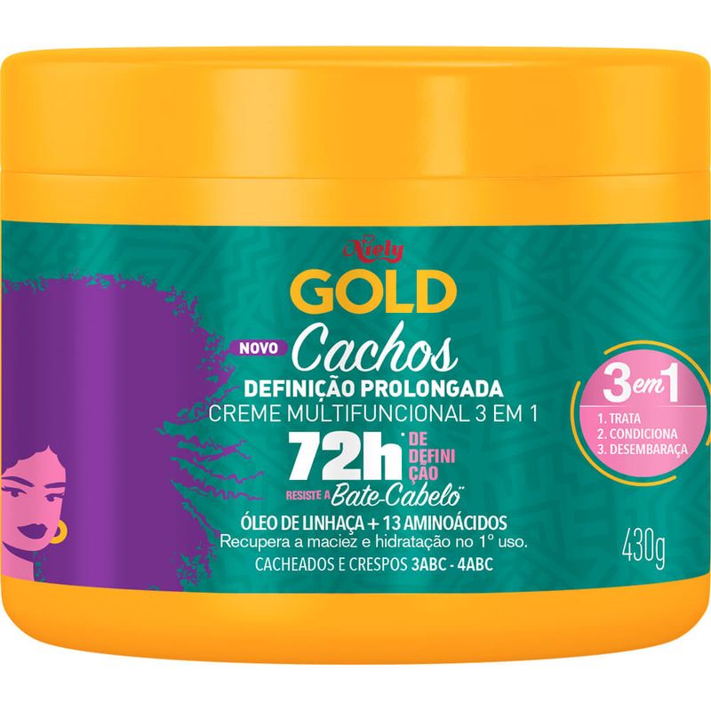 Creme Tratamento Niely Gold Cachos Definição Prolongada 430g (7899706208086)