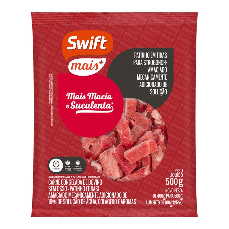 Carne Bovina Patinho Tiras Swift Mais 500g (7908625602643)