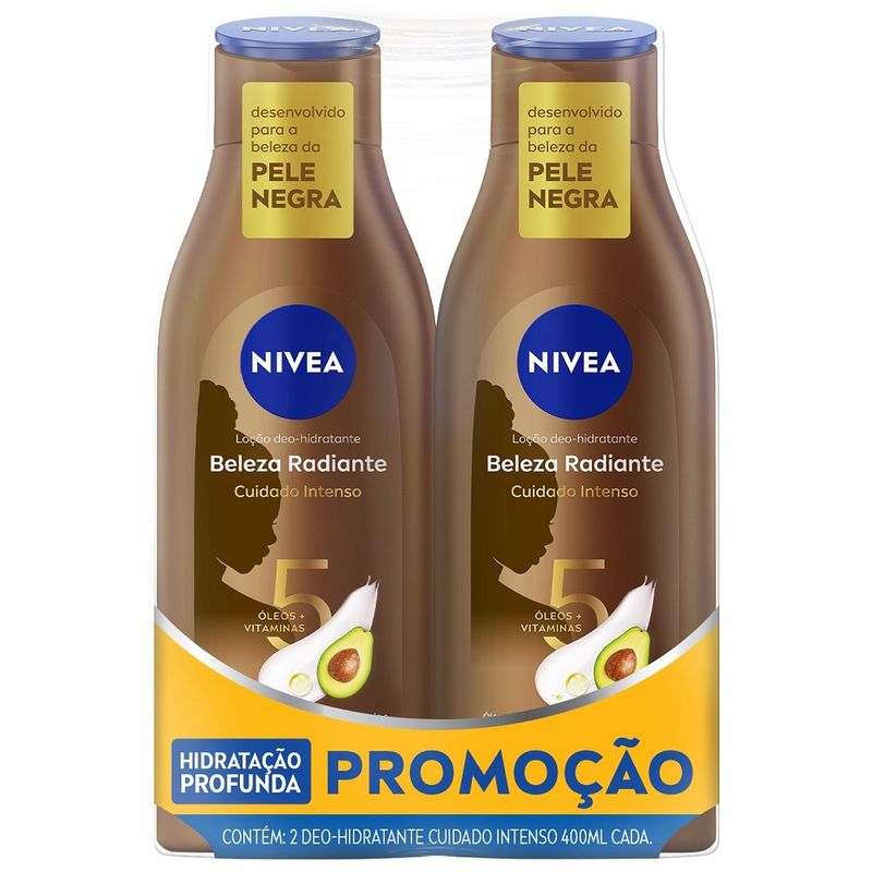 Loção Hidratante Nivea Beleza Radiante 400ml Com 2 Unidades (4006000039800)