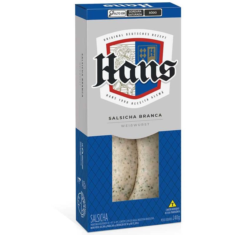 Salsicha Branca Hans 240g (7894904285990)