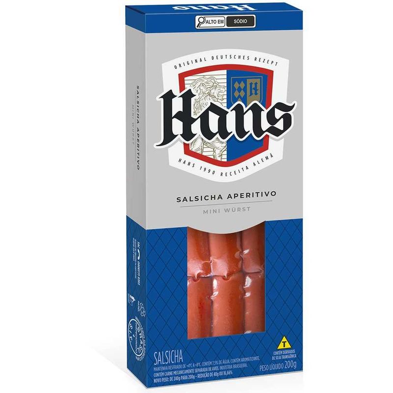 Salsicha Aperitivo Hans 200g (7894904285914)