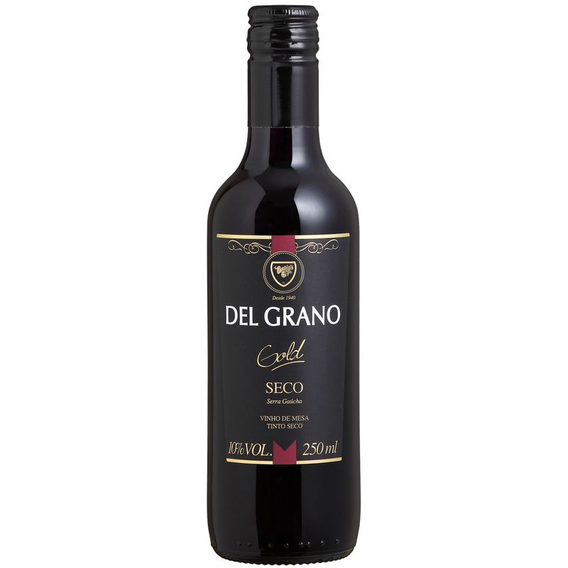 Vinho Brasileiro Del Grano Gold Tinto Seco 250ml (7897015212077)