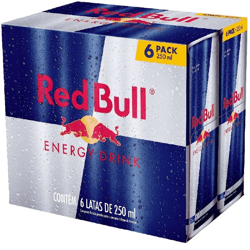 Energético Red Bull Energy Drink 250ml Com 6 Latas (9002490258306)