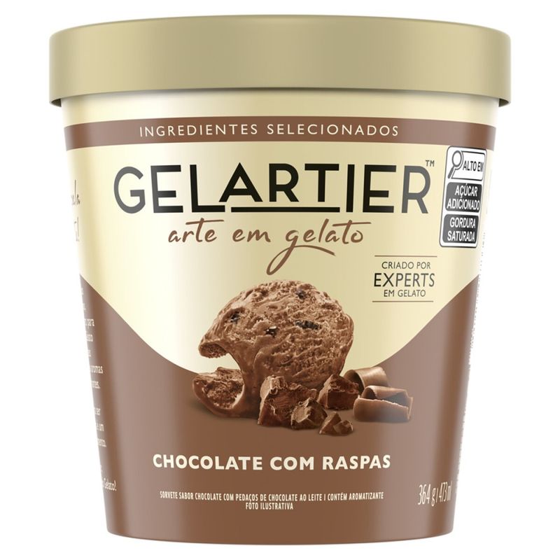 Sorvete Gelartier Chocolate 473ml (7891150087330)
