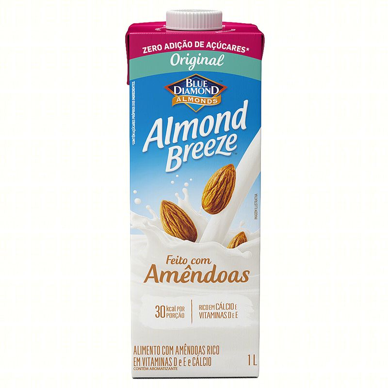 Bebida Amêndoa Almond Breeze Zero Açúcar Original 1L (7898215157175)