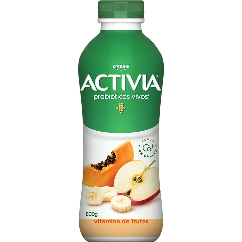 Leite Fermentado Líquido Activia Vitamina Frutas 800g (7891025123484)