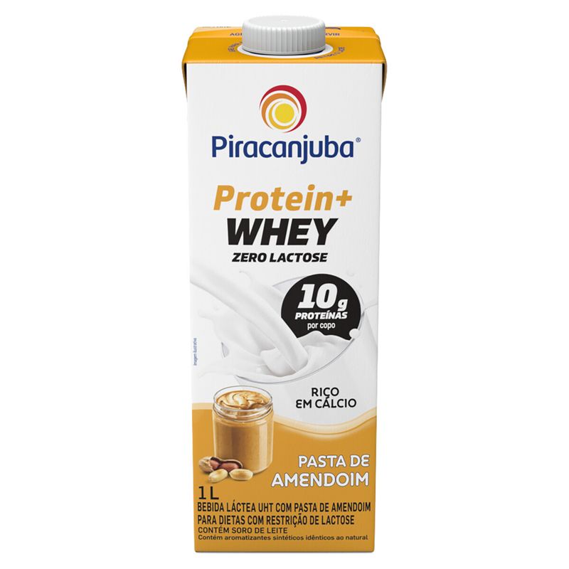 Bebida Láctea Piracanjuba Protein Whey Sem Lactose Amendoim 1L (7898215157540)