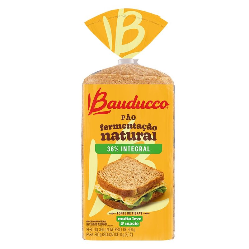 Pao de Forma Bauducco Integral 390g (7891962064055)