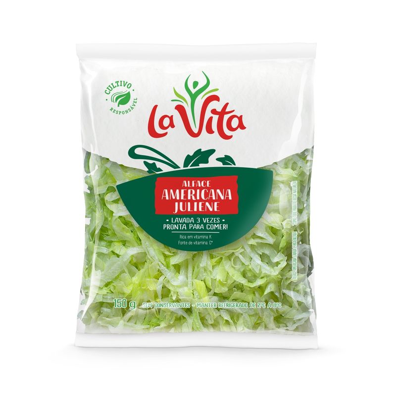 Alface Americano Juliene La Vita 150g (7898959894602)