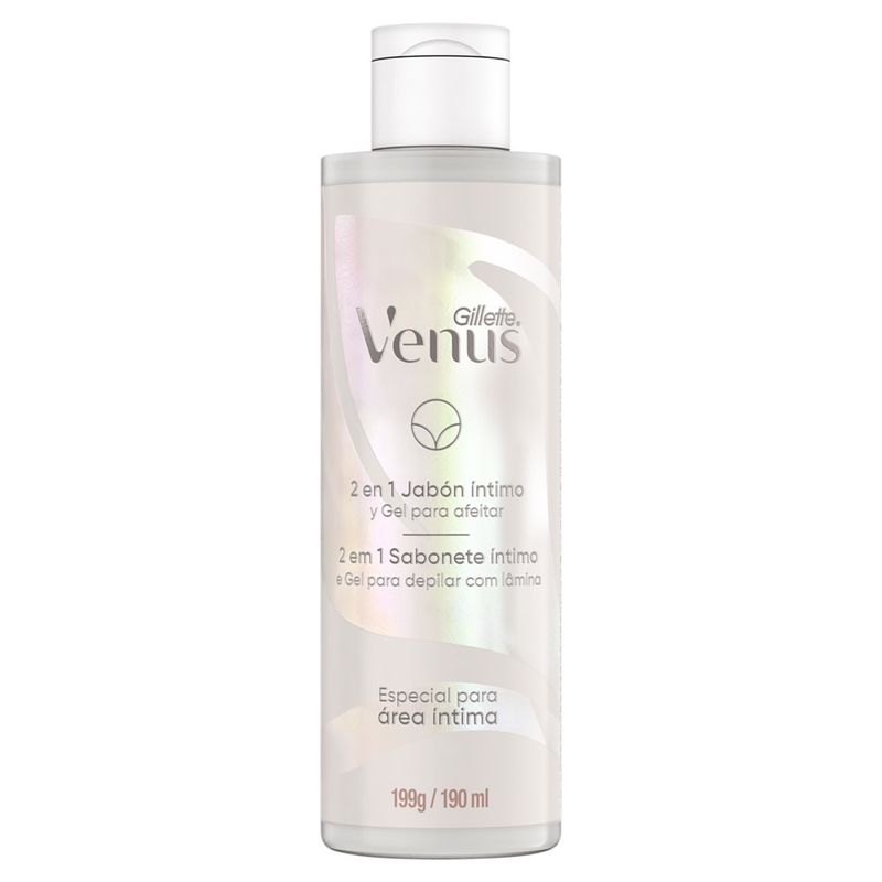 Sabonete Íntimo Gillette Venus Gel Para Depilar 2 Em 1 190ml (7500435204019)
