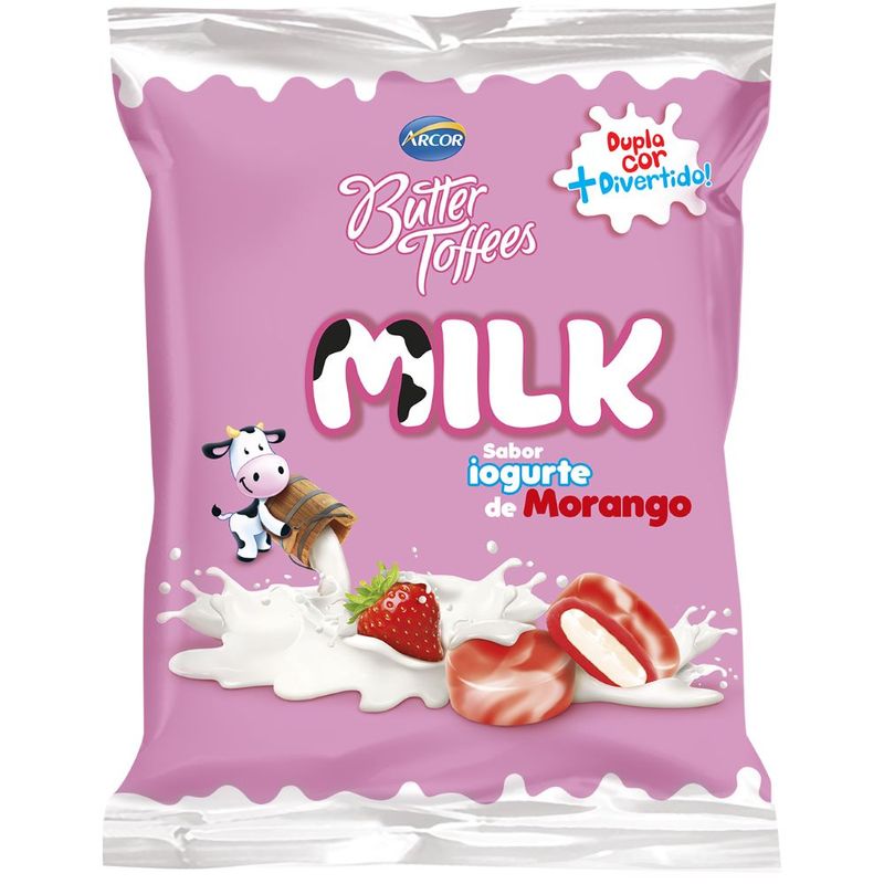 Bala Butter Toffees Milk Morango 48g (7891118026173)