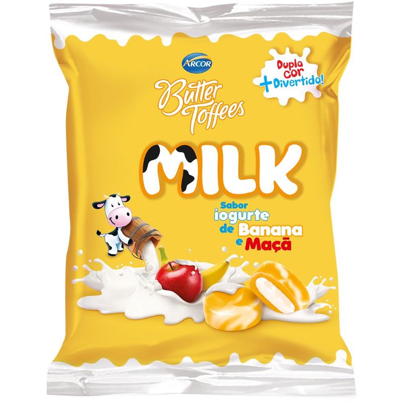 Bala Butter Toffees Milk Iogurte Banana Maçã 48g (7891118026166)
