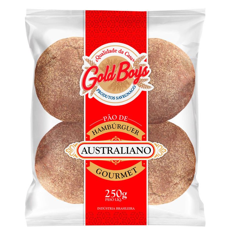 Pão de Hambuerguer Australiano Gold Boys 250g (7898043744387)