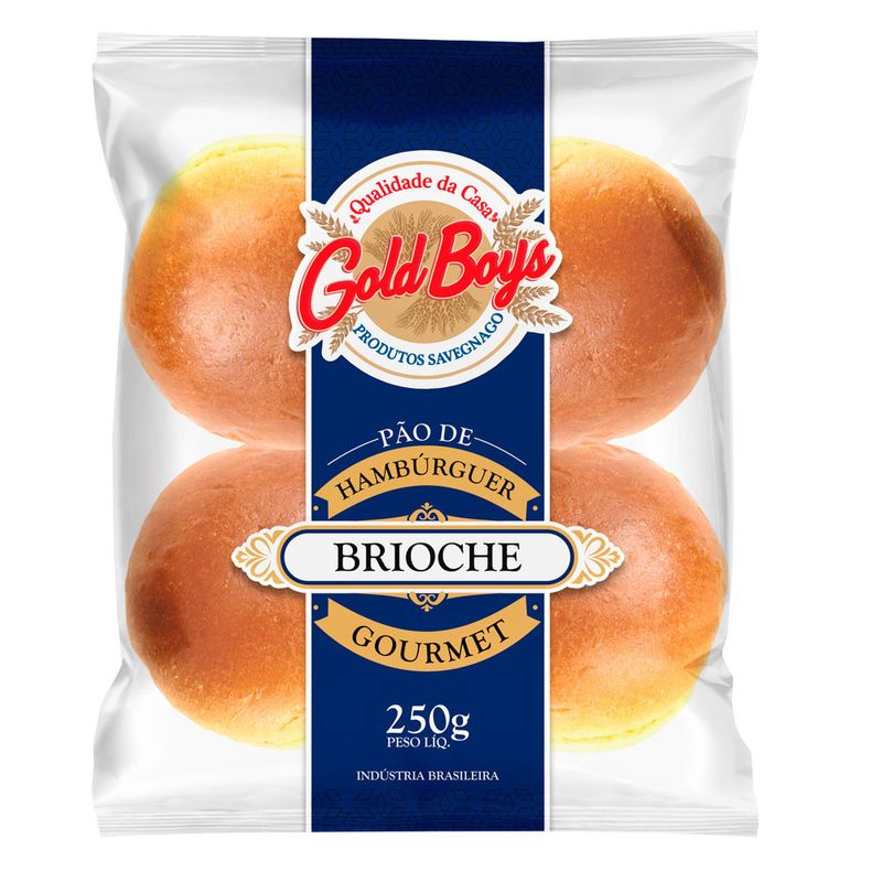 Pão de Hamburguer Brioche Gold Boys 250g (7898043744370)