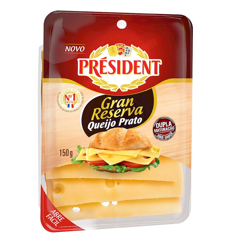 Queijo Prato President Gran Reserva 150g (7891097104701)