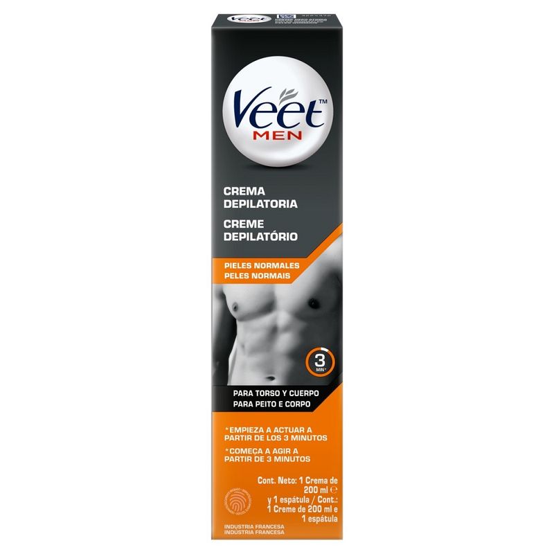 Creme Depilatório Corporal Veet Masculino 200ml (7798339190433)