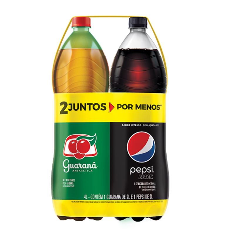 Refrigerante Antarctica Guaraná e Pepsi Black 2L (7891991304740)