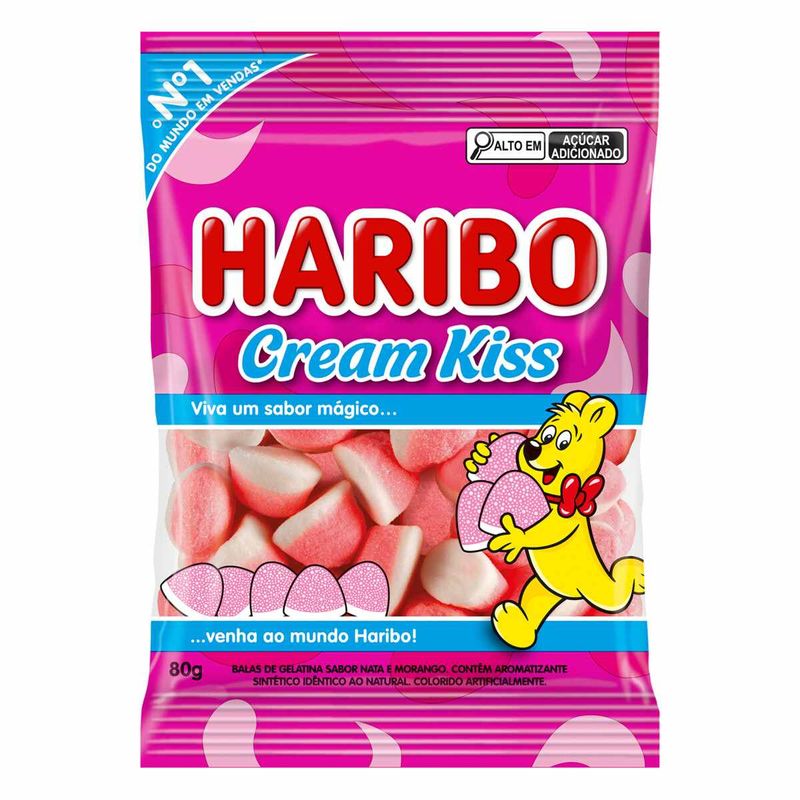 BALA-GELATINA-HARIBO-80G-CREAM-KISS