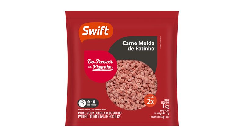 Carne Moída De Patinho SWIFT Congelada 900g