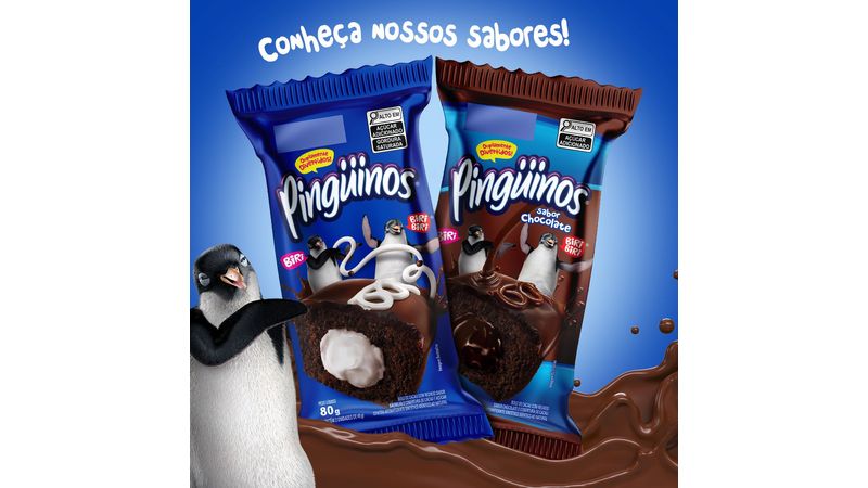 BOLINHO ANA MARIA PINGUINOS CHOC 80G - Santa Helena - Supermercado