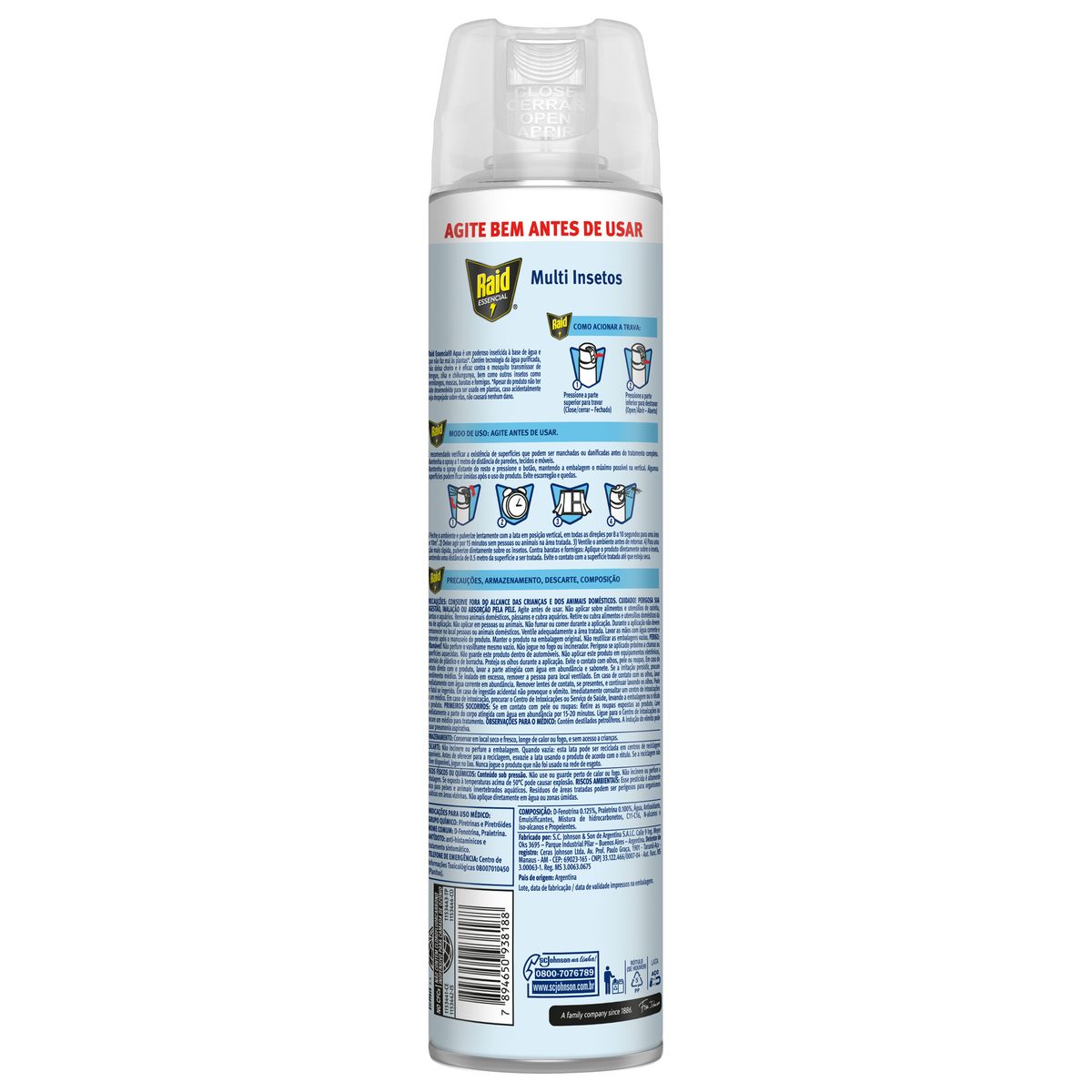 Inseticida Aerosol Leve Mais Pg Menos Aqua Protection 420ml Raid