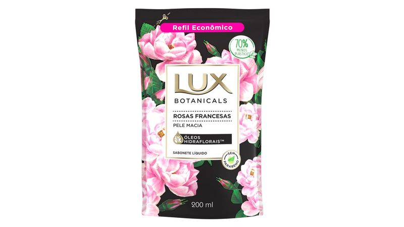 Sabonete liquido lux refil botanicals flor de lotus leve 10 pague 5 200ml